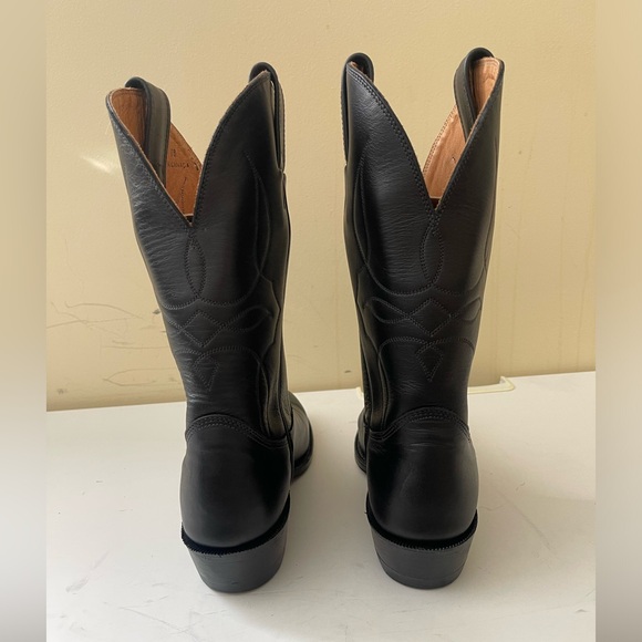 NWT Alberta Boot Company Black Cowhide Cowboy Western Boots Women Size 7 US - Picture 4 of 8